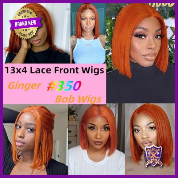 13x4 Lace Front Wig Human Hair 14 Inch Bob Glueless Pre Plucked